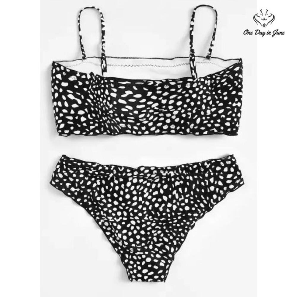 Amzbrly Dalmation Print Bikini Swimsuit Size S - Picture 2 of 4